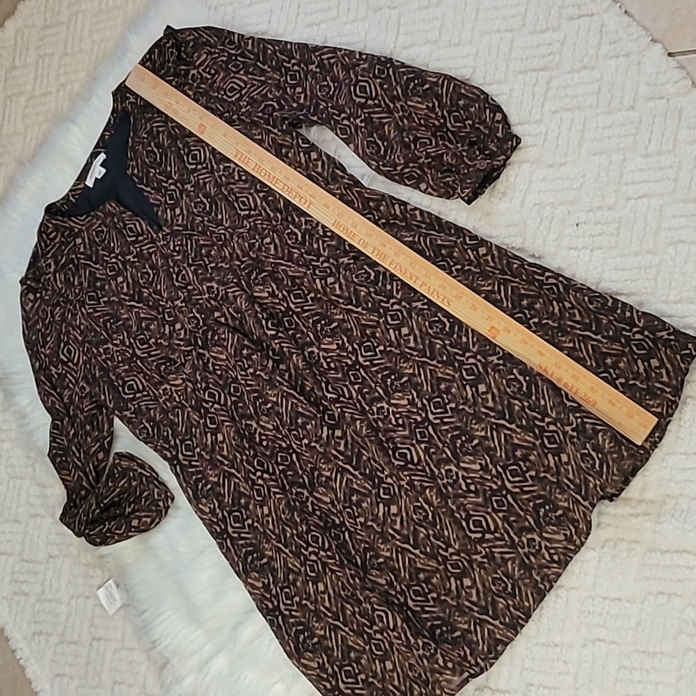 Beach lunch lounge Dress Womens size L Kelsea babydoll long sleeve  - Picture 6 of 7